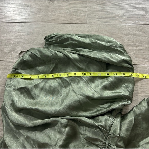 Fashion Nova Special Date Satin Maxi Dress - Olive - Picture 14 of 15